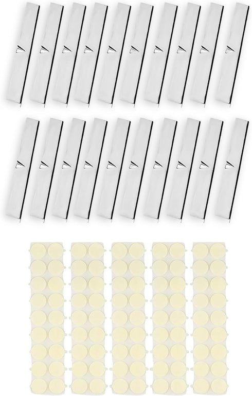 Kare & Kind Candle Wick Sticker (100 pcs) and Metal Candle Wick Holder (10 pcs) Bundle - Silver...