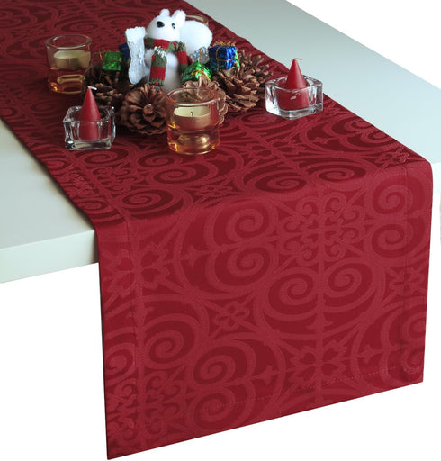 Red Table Runner 36 inch, Cranberry Dresser Scarf, Outdoor Coffee Table Runner, Burgundy Dining Table Runners for Fiesta, Dinner Parties, Events, ...