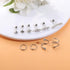 Florideco 21Pcs 16G Cartilage Earring Stud for Women Stainless Steel 20G Cartilage Hoop Earring Set Heart Flower Chain Dangle CZ Curved Tragus Con...