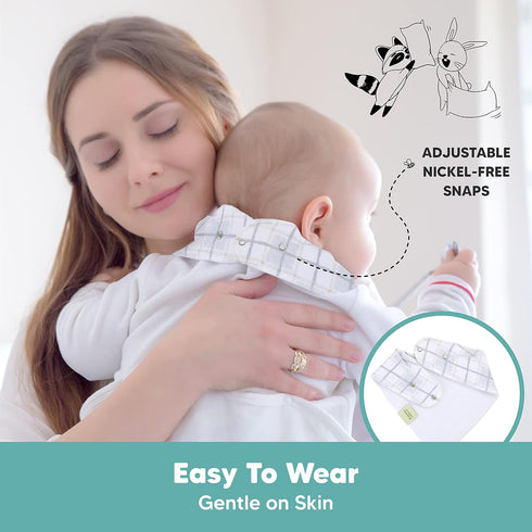 KeaBabies 8-Pack Organic Baby Bandana Drool Bibs - Stylish Unisex Bandana Bibs, Super Absorbent Bandana Drool Bibs, Gentle Teething Bibs for Infan...