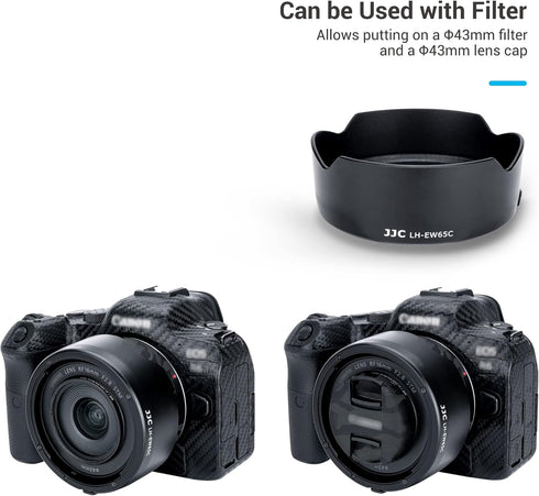 Reversible Tulip Flower Lens Hood Shade Fit for Canon RF 16mm f/2.8 STM Lens Replaces Canon EW-65C on Canon EOS R6 R5 R3 RP R Camera, Allow to Att...