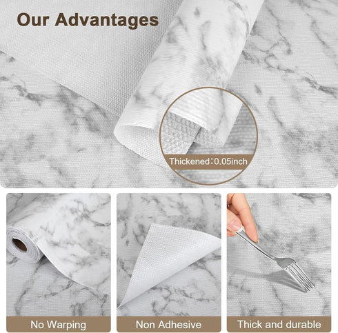 Non-Adhesive Drawer and Shelf Liner 12IN x 10FT?Non Slip Cabinet and Cupboard Liner, Kitchen Cabinet Liners for Shelves, Waterproof Drawer Shelf L...