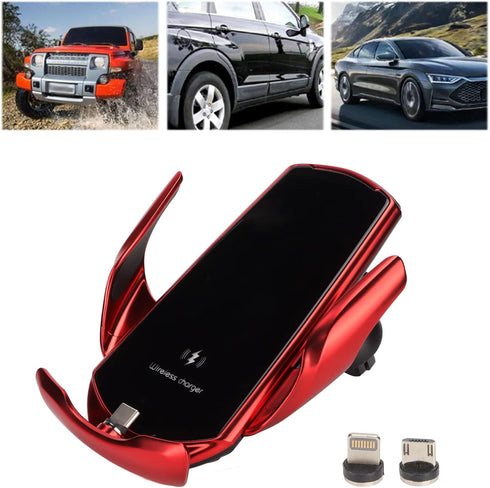 Q3 15W Smart Sensor Car Magenetic Charger Smart Sensing Wireless Charger Automatic Clamping Arm 360 Degree Spherical Joint Pivot for iPhone Series...