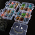 DND Dice Storage Box with Removable Dividers Polyhedral Dice Plastic Organizer Holding Up To 1200 Dices Craft Bead Compartment Container for Sewin...