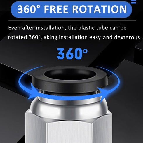 Push to Connect Fitting, 3/8" Tube OD x 3/8" NPT Thread Male Straight Pneumatic Air Fitting Quick Connector for Solenoid Valves Hydraulic Cylinder...