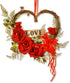 Amyzor Heart Shape Natural Grapevine Wreath Ring DIY Craft Vines Base Grapevine Roll for Rustic Summer Fall Christmas Wreath Door Garland Home Wed...