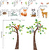 decalmile Woodland Animals Trees Wall Decals Deer Fox Owl Wall Stickers Kids Bedroom Baby Nursery Wall Decor...