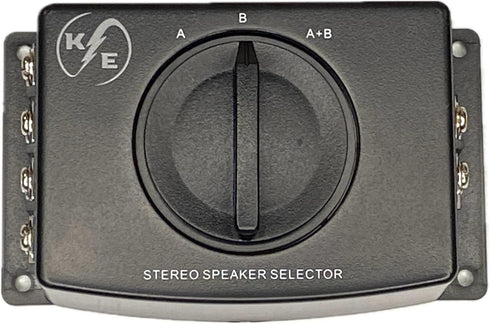 A/B A B A+B Stereo Speaker Selector Switch Switcher Combiner 2 Way Black Box...