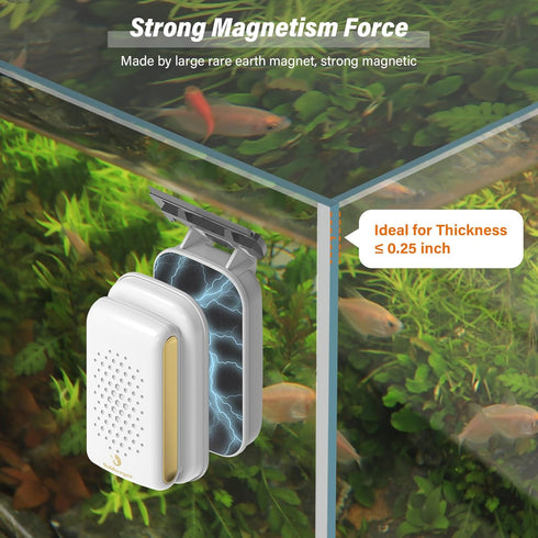 Mini Strong Magnetic Aquarium Fish Tank Glass Cleaner - Double Side Floating Aquarium Magnetic Brush, Algae Scrapers Cleaning Tools for 1/4 Inch T...