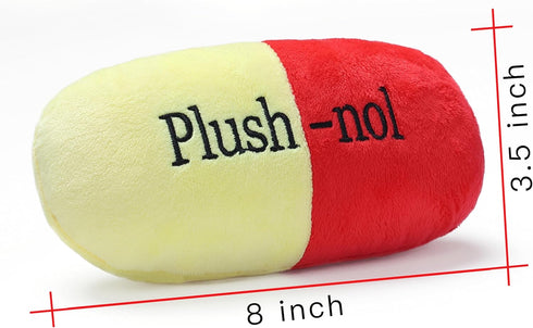 Dog Squeaky Pill Toy, Funny Stuffed Toys for Puppy and Adult Play, Cute Capsule Toys for Training, Fetch and Play for Small to Medium Breeds...
