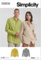 Simplicity Easy Unisex Shirts Sewing Pattern Packet, Design Code S9858, Sizes XS-S-M-L-XL-XXL, Multicolor...