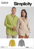 Simplicity Easy Unisex Shirts Sewing Pattern Packet, Design Code S9858, Sizes XS-S-M-L-XL-XXL, Multicolor...