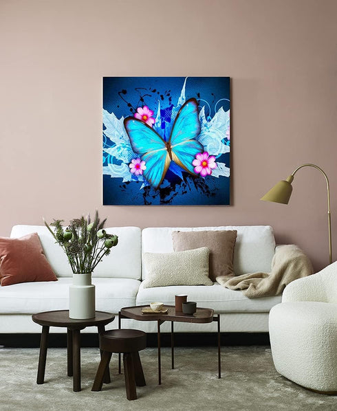 LVIITIS Acrylic Paint by Number Easy for Adults Kids Beginner, Drawing Paintwork with Paintbrushes,Arts Craft Home Wall Decor,Acrylic Pigment-Butt...