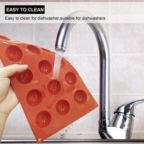 Semi Sphere Silicone Mold, Silicone Chocolate Molds,3 Packs Baking Molds for Making Chocolate, Cake, Jelly, Dome Mousse (6 Cups, 15 Cups and 24 Cu...