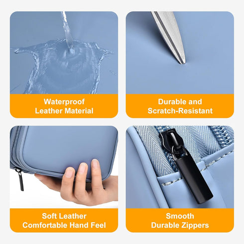 Leather External Hard Drive Case for Western Digital WD Elements/WD My Passport/WD My Passport Ultra Portable Hard Drive Carrying Case of 1TB 2TB ...