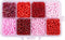 PH PandaHall 4mm Red Seed Beads, 1900pcs 6/0 Small Pony Beads for Friendship Waist Beads 8 Colors Mini Spacer Beads for Bracelet Making Summer Sea...