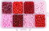 PH PandaHall 4mm Red Seed Beads, 1900pcs 6/0 Small Pony Beads for Friendship Waist Beads 8 Colors Mini Spacer Beads for Bracelet Making Summer Sea...