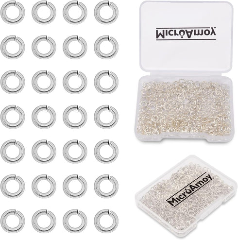 500pcs Silver Filled Jump Rings,Non Tarnish Silver Open Jump Rings for Necklace Bracelet Earrings DIY Jewelry Making Supplies (0.7x5mm, Silver)...
