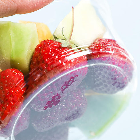 WUWEOT 50 Pack Plastic Dessert Cups, 12 oz Clear PET Dessert Bowls, Disposable Parfait Cups with Lid (No Hole) for Ice Cream Fruit Iced Cold Drink...