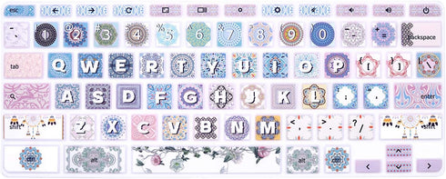 Silicon Keyboard Cover for Lenovo Chromebook C330 11.6" 2019/2018/Flex 11 /N20 N21 N22 N23 100e 300e 500e 11.6"/N42 N42-20 14 inch,Skin,Bohemian P...