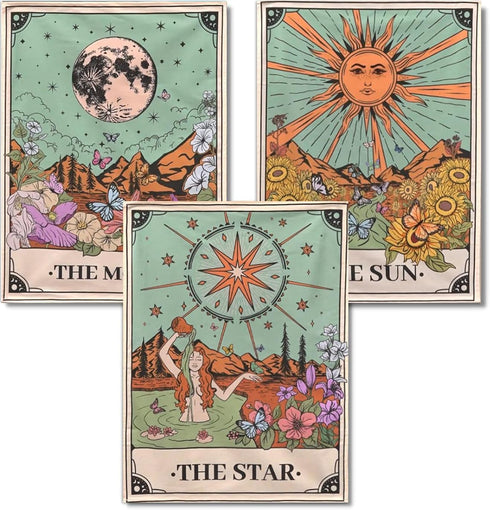 WUDWL Diamond Painting Kits for Adults - 3 Pack Tarot Cards DIY 5D Diamond Art Kits Full Drill Diamond Dots Paintings with Diamonds Gem Art and Cr...