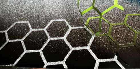 LiME LiNE Honeycomb Airbrush Stencil for Custom Paint...
