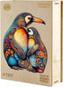 Wooden Puzzles for Adults Kids, (S-100pcs-8.3 * 6.7in) Penguin Family Wooden Jigsaw Puzzles, Unique Shape Animal Wooden Puzzle, Wood Puzzles Adult...