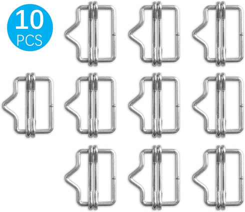 10 Pack Electric Fence Polytape End Splicers, Polytape Buckle, Poly Tape Splicer, Gate Handle Connection(3/4 inch)...