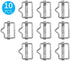 10 Pack Electric Fence Polytape End Splicers, Polytape Buckle, Poly Tape Splicer, Gate Handle Connection(3/4 inch)...