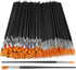 AROIC Small Paint Brushes Bulk,200 Pcs Nylon Hair Paint Brushes with Flat and Round Pointed Acrylic Paint Brushes,Craft Paint Brushes for Oil Wate...