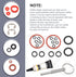 O-Ring Gasket Seal Set Drainage Valve Brew/Security Oval Head Key Tool (With Lube) Compatible With Jura S, Z, X, C, E, F, J, ENA & Capresso Krups ...