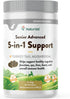 NaturVet Senior Advanced 5-in-1 Support Dog Supplement – Helps Support Immune System, Heart, Liver, Cognitive Function, Eye Health – Includes Gink...