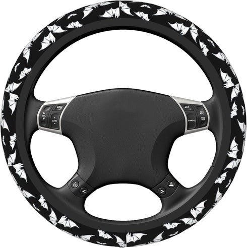 Halloween Bats Car Steering Wheel Cover Universal 15 Inches Anti-Slip Breathable Sweat Absorption Neoprene Car Accessories...