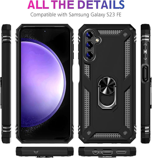 for Samsung Galaxy S23 FE Case with Screen Protector, Military Grade Rugged Shockproof Heavy Duty Galaxy S23 FE Protective Cover for Samsung S23 F...