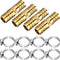 12 Pcs Hose Repair Connectors with Claps Brass Garden Hose Repair Kit Fitting Water Hose Repair Kit Female Hose End Repair(5/8-3/4 Inch)...