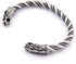 BAVIPOWER Handcrafted Wolf Heads Bangle Adjustable Stainless Steel Norse Scandinavian Bracelet Authentic Viking Jewelry...