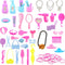 BARWA 43 PCS Doll Accessories Travel Toiletries Clip Bag Crown Necklace Comb Camera Rubber Band for 11.5 inch Doll Xmas Gift…...