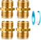 Garden Hose Fittings Connectors Adapter Solid Brass Repair male to male double male faucet leader coupler dual water hose connector(3/4" GHT Doubl...