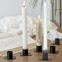 Black Taper Iron Candle Holders, Set of 4 Pillar Tealight Candlestick Holders for Table Centerpieces, Home Decoration, Weddings, Party, Dinner. (S...