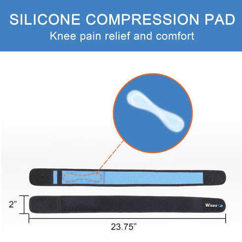 IT Band Strap, Adjustable Iliotibial Band Syndrome Brace, Athletic Stabilizer for Men, Women, Knee Support Strap for Running, Cycling, Hiking, Exe...