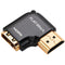 Zeskit HDMI Adapter Male to Female Right Angle, Zinc Alloy Full Shielding 24K Gold Plated Connectors (FLAT-90NU/L)...