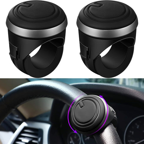 Spinner Knobs Steering Wheel Buddy 360 Degrees Rotation Suicide Knobs for Steering Wheel with Silicone Surface and Metal Bearings for Driving Turn...