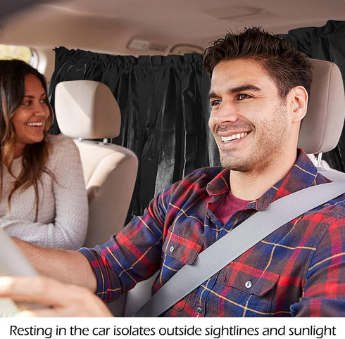 ZATOOTO Car Curtains - Divider Privacy Window Sun Shade - Side Windshield Magnetic Sunshades Covers - Travel Removable Simple...