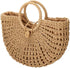 YYW Straw Bags for Women,Hand-woven Straw Top-handle Bag with Round Ring Handle Summer Beach Rattan Tote Handbag...