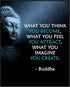 Posterizer 1 pcs-Spiritual Buddha Quotes-what you think you become-Motivational & Inspirational Art-Gift For Buddhism Meditation philosophy Fans- ...