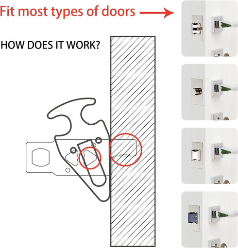 Portable Door Lock for Travel Door Lock Hotel Room Security Devices Apartment Jammer Additional Safety for Traveling Home College 2022 upgrade (Re...