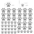 49 Pieces/Set Dog Paws Wall Decals Vinyl Pawprints Sticker Animal Footprint Wall Art Decoration for Kids Boy Girl Baby Nursery Bedroom Living Room...