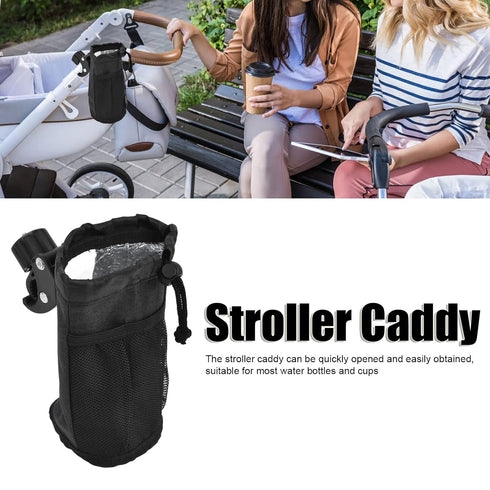 Stroller Accessories, Stylish Comfortable Durable Wearable Stroller Caddy with Sticker for Daily Use for Travel...