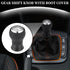 6 Speed Manual Gear Shifter Knob - Car Gearbox Stick Shifter Lever Knob - for Toyota Yaris 2005-2010 Plastic Faux Leather Black Silver Tone - 1 Pc...