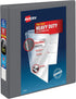 Avery Heavy-Duty 3 Ring Binders, Customizable Cover, 1.5 Inch Binder Slant Rings, 1 Gray Binder (79866)...